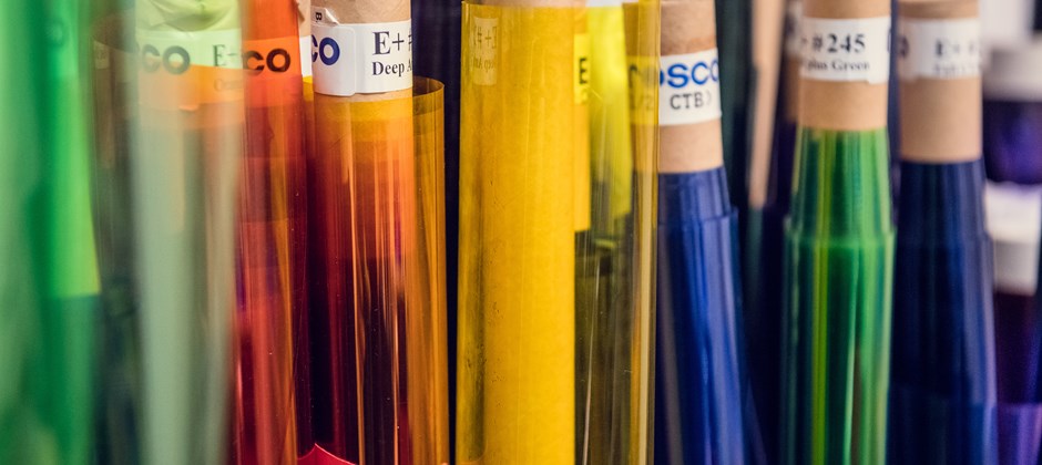 Färg-glada filmrullar till strålkastare. Färg-glada filmrullar till strålkastare.