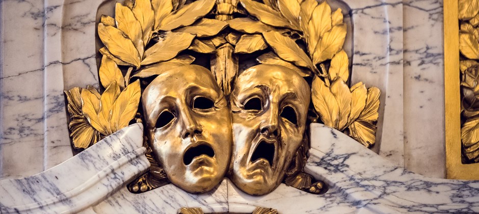 Symbolbild dramatiska masker